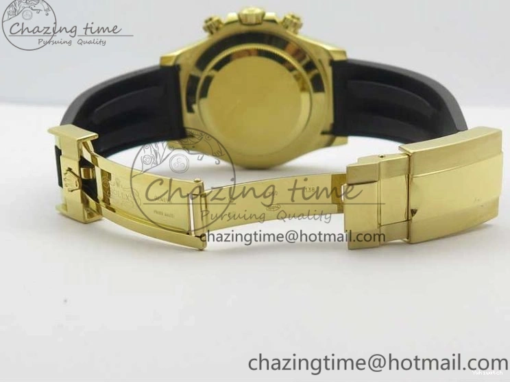 on V3 Strap Extra 1:1 116518 SS Black Strap) YG Dial 904L (Free Case Edition Noob SA4130 White Best Daytona Plated Rubber 1229